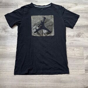 Jordan Jumpman T-Shirt Boys‎ XL Gold Black Graphic Tee Top